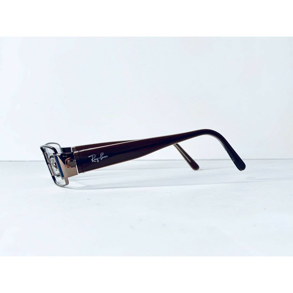 RayBan Gold Metal Rectangular Brown Glasses main image 4